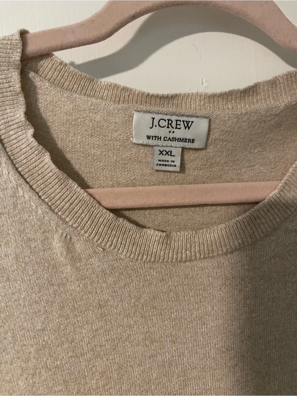 J. Crew Men’s Crewneck Sweater in Light Beige